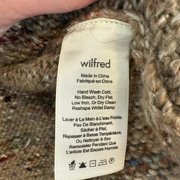 Aritzia Wilfred Dunkirk Wool Alpaca Blend Sweater Tan Brown Vest Size Small - Picture 4 of 10